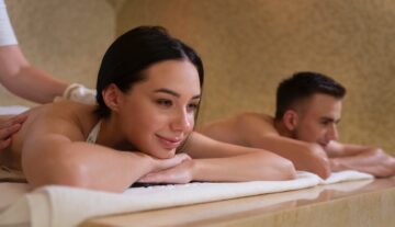 a couple receiving a massage